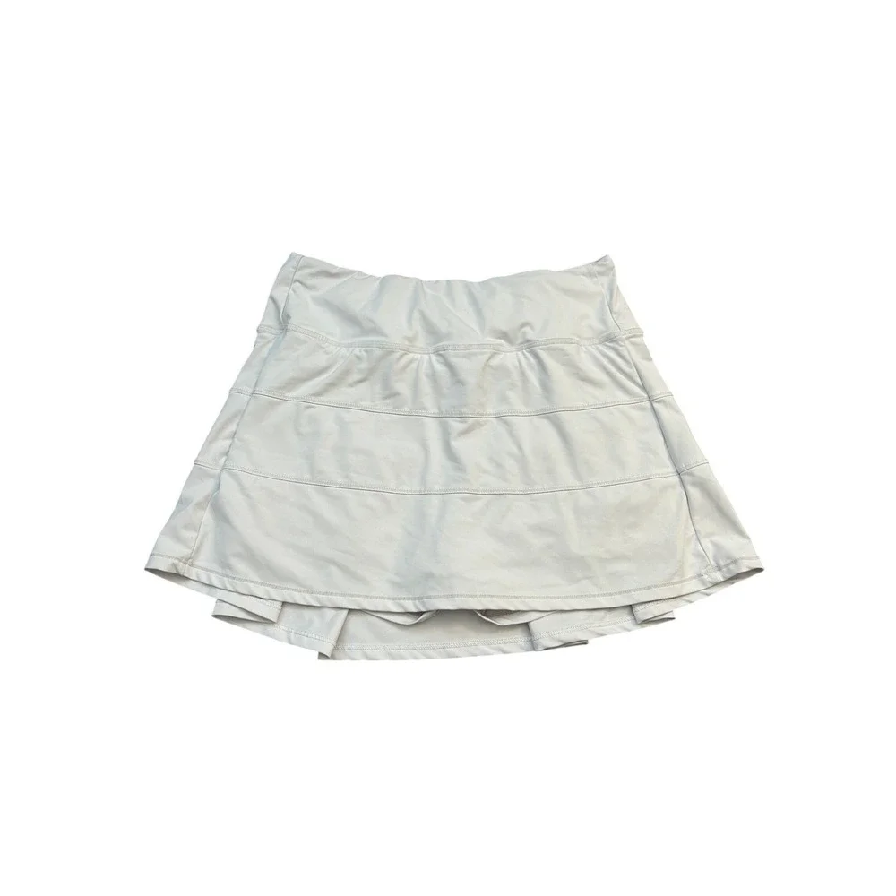 Vintage‎ Sexy Athletic Skort Womens Medium Cream Excellent Pleated Tennis Skirt